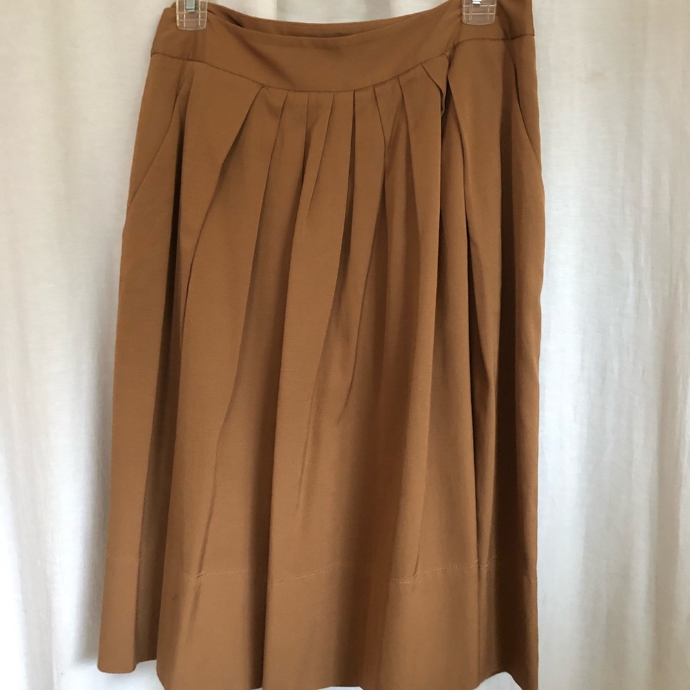 Talbots Tan/ Brown Pleated Skirt